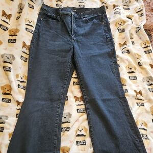 Express Dark Blue Flare Jeans
